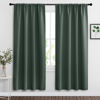 Picture of RYB HOME Living Room Curtains 72 inch Length 2 Panels Set, Thermal Insulated Privacy Window Drapes Rod Pocket Design All Lights Blocking for Bedroom Studio, W 42 x L 72 inch, Dark Green
