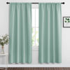 Picture of RYB HOME Rod Pocket Blackout Curtains for Living Room, Thermal Insulated Noise Reducing Window Drapes Room Darkening Shades for Bedroom Studio, 42 x 72 inch, 2 Panels Package, Aqua