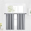 Picture of RYB HOME Small Window Curtains - Light Block Privacy Portable Curtains for Bedroom Kitchen Cabinet Kid Basement RV Curtains, Wide 29 x Long 36 per Panel, Silver Grey, 2 Pcs