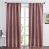 Picture of RYB HOME Living Room Curtains Blackout - Light Block Energy Efficiency Small Window Treatment Drapes for Kitchen Dining Baby Nursery Farmhouse Decor, W 42 x L 84 inch, Dusty Rose, 2 Panels