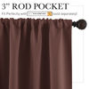 Picture of RYB HOME Small Curtains for Bathroom Window, Heavy Duty Thick Privacy Panels Blackout Energy Smart Curtains Drapes for Kitchen Cabinet, Wide 42 x Long 45 inch, 2 Panel Set, Chocolate Brown