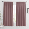 Picture of RYB HOME Bedroom Curtains Blackout - Light Block Energy Efficiency Small Window Treatment Drapes for Kitchen Dining Baby Nursery Morden Decor, W 42 x L 63 inch, Dusty Rose, 2 Panels