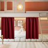 Picture of RYB HOME Small Curtains for Kitchen Window - Blackout Privacy Portable Curtain Set for Bedroom Office Bathroom Basement Garage Storage Enclosure RV Bunk, W 34 x L 30, Burgundy Red, 2 Pcs