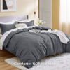 Picture of Bedsure Dark Grey Duvet Cover California King Size - Soft Double Brushed Duvet Cover for Kids with Zipper Closure, 3 Pieces, Includes 1 Duvet Cover (104"x98") & 2 Pillow Shams, NO Comforter