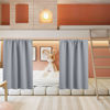 Picture of RYB HOME Small Curtains for Door Windows - Blackout Thermal Insulating Drapes for Home Theatre Bathroom Basement Cafe RV Camper Windows Blinds, Wide 34 x Long 30, Silver Grey, 1 Pair
