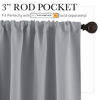 Picture of RYB HOME Small Curtains for Door Windows - Blackout Thermal Insulating Drapes for Home Theatre Bathroom Basement Cafe RV Camper Windows Blinds, Wide 34 x Long 30, Silver Grey, 1 Pair