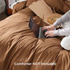 Picture of Bedsure Twin/Twin XL Duvet Cover Kids - Soft Double Brushed Duvet Cover Twin, 2 pcs, Includes 1 Brown Kids' Duvet Cover (68"x90") with Zipper Closure & 1 Pillow Sham, NO Comforter