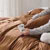Picture of Bedsure Twin/Twin XL Duvet Cover Kids - Soft Double Brushed Duvet Cover Twin, 2 pcs, Includes 1 Brown Kids' Duvet Cover (68"x90") with Zipper Closure & 1 Pillow Sham, NO Comforter