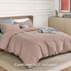 Picture of Bedsure Twin/Twin XL Duvet Cover Kids - Soft Double Brushed Duvet Cover Twin, 2 pcs, Includes 1 Dusty Rose Kids' Duvet Cover (68"x90") with Zipper Closure & 1 Pillow Sham, NO Comforter