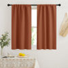 Picture of RYB HOME Orange Short Curtains Blackout, 45 inch Durable Cafe Curtains Room Darkening Window Drapes Privacy Protection for Basement Closet Kithen, W29 x L45 inch, 2 Panels