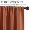 Picture of RYB HOME Orange Short Curtains Blackout, 45 inch Durable Cafe Curtains Room Darkening Window Drapes Privacy Protection for Basement Closet Kithen, W29 x L45 inch, 2 Panels