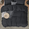 Picture of Bedsure Black Duvet Cover California King Size - Soft Double Brushed Duvet Cover for Kids with Zipper Closure, 3 Pieces, Includes 1 Duvet Cover (104"x98") & 2 Pillow Shams, NO Comforter