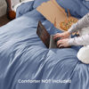 Picture of Bedsure Slate Blue Duvet Cover King Size - Soft Double Brushed Duvet Cover for Kids with Zipper Closure, 3 Pieces, Includes 1 Duvet Cover (104"x90") & 2 Pillow Shams, NO Comforter