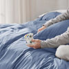Picture of Bedsure Slate Blue Duvet Cover King Size - Soft Double Brushed Duvet Cover for Kids with Zipper Closure, 3 Pieces, Includes 1 Duvet Cover (104"x90") & 2 Pillow Shams, NO Comforter
