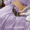 Picture of Bedsure Orchid Bloom Duvet Cover Queen Size - Soft Double Brushed Duvet Cover for Kids with Zipper Closure, 3 Pieces, Includes 1 Duvet Cover (90"x90") & 2 Pillow Shams, NO Comforter