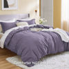 Picture of Bedsure Grayish Purple Duvet Cover King Size - Soft Double Brushed Duvet Cover for Kids with Zipper Closure, 3 Pieces, Includes 1 Duvet Cover (104"x90") & 2 Pillow Shams, NO Comforter