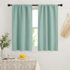 Picture of RYB HOME Dorm Curtains Room Darkening, 45 inch Length Privacy Window Treatment Thermal Insulated Covers for Shortage Room Studio Nursery, W29 x L45 inch, 2 Panels, Aqua