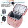 Picture of MIYCOO Lunch Bag & Lunch Box for Women Men Double Deck - Leakproof Insulated Soft Large Lunch Cooler Bag, Pink,15L