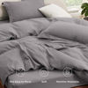 Picture of Bedsure Full Duvet Cover Set with Fitted Sheet - Soft Double Brushed Grey Bedding Duvet Cover Set, 4 Pieces, Includes 1 Duvet Cover, 1 Fitted Sheet, 2 Pillow Shams, NO Comforter
