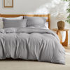 Picture of Bedsure Grey Duvet Cover California King Size - Soft Double Brushed Duvet Cover for Kids with Zipper Closure, 3 Pieces, Includes 1 Duvet Cover (104"x98") & 2 Pillow Shams, NO Comforter