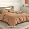Picture of Bedsure Burnt Orange Duvet Cover Full Size - Soft Double Brushed Duvet Cover Set 3 Pieces with Zipper Closure, 1 Duvet Cover 80x90 inches and 2 Pillow Shams, NO Comforter