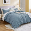 Picture of Bedsure Mineral Blue Duvet Cover California King Size - Soft Double Brushed Duvet Cover for Kids with Zipper Closure, 3 Pieces, Includes 1 Duvet Cover (104"x98") & 2 Pillow Shams, NO Comforter