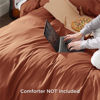 Picture of Bedsure Terracotta Duvet Cover Full Size - Soft Double Brushed Duvet Cover for Kids with Zipper Closure, 3 Pieces, Includes 1 Duvet Cover (80"x90") & 2 Pillow Shams, NO Comforter