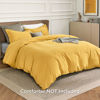 Picture of Bedsure Golden Yellow Duvet Cover Full Size - Soft Double Brushed Duvet Cover for Kids with Zipper Closure, 3 Pieces, Includes 1 Duvet Cover (80"x90") & 2 Pillow Shams, NO Comforter