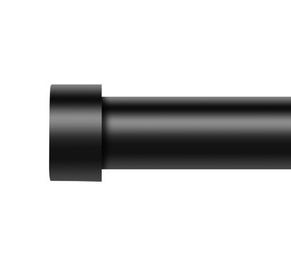 Picture of VOIIY Curtain Rods for Windows 48 to 84 Inch(4-7 Feet),Black 1'' Diameter Drapery Rods with End Cap Style Design,Modern Adjustable Heavy Duty Curtain Rod,Size:36''-88''