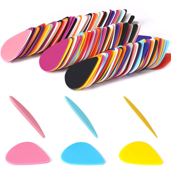 Picture of Augshy Guitar Picks, 150 Pack Premium Celluloid Guitar Pick Variety Pack with Organizer Storage Box Includes Thin, Medium & Heavy Gauges for Acoustic Guitar, Electric Guitar, Bass（0.46 0.71 0.96mm)