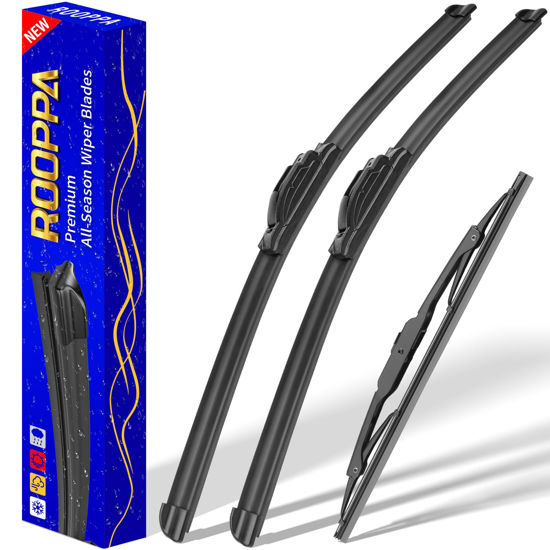 Picture of 3 wipers Replacement for 1997-2001 Honda CR-V CRV, Windshield Wiper Blades Original Equipment Replacement - 20"/19"/11" (Set of 3) U/J HOOK