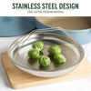 Picture of Goodful All-In-One Pan Steamer Basket, Premium Stainless Steel Construction, Dishwasher Safe, Perfect for Steaming Vegetables, Full Handle for Easy Use