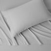 Picture of Amazon Basics 3 Piece Bed Sheets Set, 100% Cotton Jersey, Includes Super Soft, Flat and Fitted Sheets, Pillowcase, Toddler, Light Gray, Solid