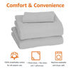 Picture of Amazon Basics 3 Piece Bed Sheets Set, 100% Cotton Jersey, Includes Super Soft, Flat and Fitted Sheets, Pillowcase, Toddler, Light Gray, Solid
