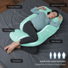 Picture of MOON PARK Pregnancy Pillows for Sleeping - U Shaped Full Body Maternity Pillow with Removable Cover - Support for Back, Legs, Belly, HIPS - 57 Inch Pregnancy Pillow for Women - Turquoise