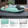 Picture of MOON PARK Pregnancy Pillows for Sleeping - U Shaped Full Body Maternity Pillow with Removable Cover - Support for Back, Legs, Belly, HIPS - 57 Inch Pregnancy Pillow for Women - Turquoise