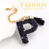 Picture of Letter Charm Accessories for Stanley Cup 1 PCS Cute Initial Keychain Handle Charm for Stanley Tumbler for Women Black Letter P