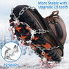Picture of WIN.MAX Crampons for Shoes, Traction Cleats Ice Snow Grips with 19 Stainless Steel Spikes, Shoe Talons Anti - Slip Boots Spikes for Walking, Jogging, Climbing and Hiking (Black, M)