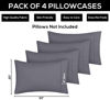 Picture of Utopia Bedding Queen Pillow Cases - Pack of 4 - Envelope Closure - Soft Brushed Microfiber Fabric - Shrinkage and Fade Resistant Pillow Covers Queen Size 20 X 30 Inches (Queen, Grey)