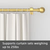 Picture of GXOACKJ Curtain Rods for windows 32-48 inch, 5/8 inch Decorative Gold Splicing Heavy Duty Metal Curtain Rod set with Brackets