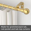 Picture of GXOACKJ Curtain Rods for windows 32-48 inch, 5/8 inch Decorative Gold Splicing Heavy Duty Metal Curtain Rod set with Brackets