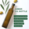 Picture of AOZITA 17oz Glass Olive Oil Dispenser - Oil and Vinegar Cruet Bottle with Stainless Steel Pourers - Funnel For Easy Refill - Olive Oil Carafe Decanter for Kitchen