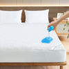 Picture of King Mattress Protector King Size Mattress Cover Protector Absorbent & Skin-Friendly & Noiseless Mattress Topper Pad Bed Sheets Terry Fitted up to 18'' Waterproof Mattress Protector King Machine Wash