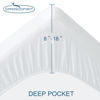 Picture of King Mattress Protector King Size Mattress Cover Protector Absorbent & Skin-Friendly & Noiseless Mattress Topper Pad Bed Sheets Terry Fitted up to 18'' Waterproof Mattress Protector King Machine Wash