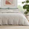 Picture of Bedsure Queen Duvet Cover with Fitted Sheet - Soft Double Brushed Bedding Set with Zipper Closure, 4 Pieces, Includes 1 Duvet Cover (90"x90"), 1 Fitted Sheet, 2 Pillow Shams, NO Comforter, Linen