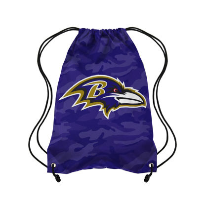 Picture of FOCO Baltimore Ravens NFL Big Logo Camo Drawstring Backpack