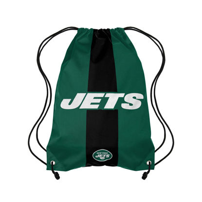 Picture of FOCO New York Jets NFL Team Stripe Wordmark Drawstring Backpack