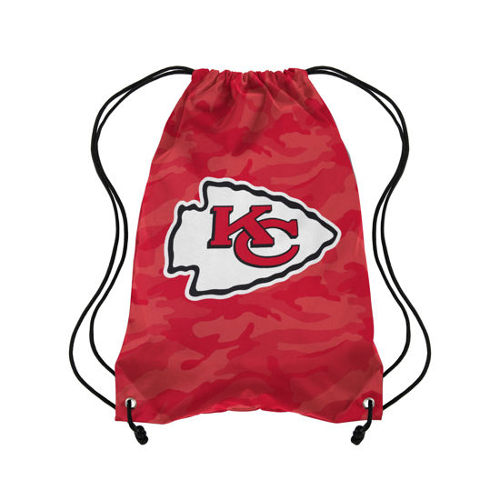 Picture of FOCO Kansas City Chiefs NFL Big Logo Camo Drawstring Backpack