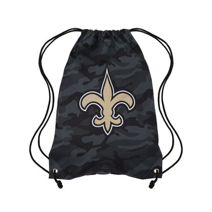 Picture of FOCO New Orleans Saints NFL Big Logo Camo Drawstring Backpack