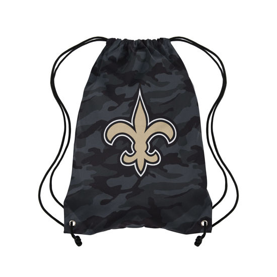 Picture of FOCO New Orleans Saints NFL Big Logo Camo Drawstring Backpack